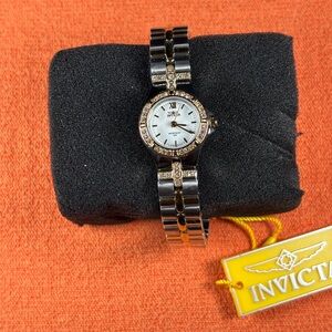 Invicta Wildflower Women's Silver and Gold Watch with Crystal Accents